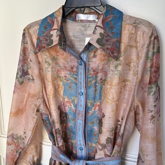 Vintage Boho Belted Romantic Maxi Dress Long Sleeve Artistic size Small - Picture 4 of 12